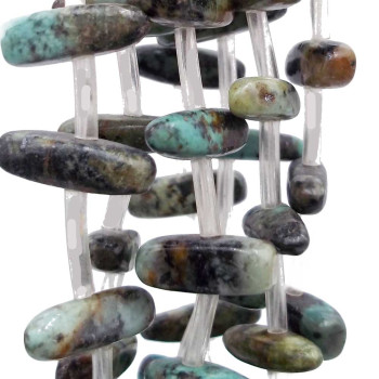 Turchese africano foro laterale 14/16 mm filo 40 cm