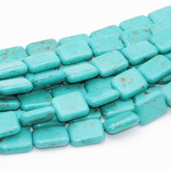 Turchese rettangolo 14x17.5 mm filo 40 cm