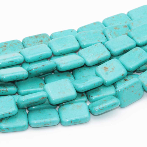 Turchese rettangolo 14x17.5 mm filo 40 cm