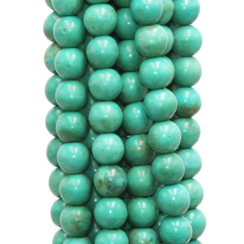 Turchese tondo liscio 10 mm filo 40 cm