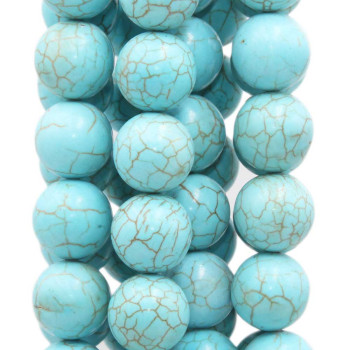 Turchese tondo liscio 13.5 mm pacco 10 pz