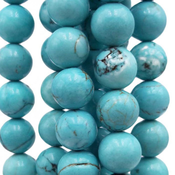 Turchese tondo liscio 8 mm filo 40 cm