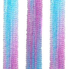 Zirconi colorati azzurri rosa tondi 2 mm sfac. filo 37 cm Zirconi colorati azzurri rosa tondi 2 mm sfac. filo 37 cm