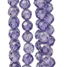 Zirconi tondi sfac. 4 mm ametista grado A++ filo 40 cm Zirconi tondi sfac. 4 mm ametista grado A++ filo 40 cm