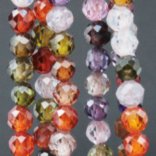 Zirconi tondi sfac. 4 mm colorati grado A++ filo 40 cm Zirconi tondi sfac. 4 mm colorati grado A++ filo 40 cm
