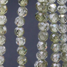 Zirconi tondi sfac. 4 mm light green grado A++ filo 40 cm Zirconi tondi sfac. 4 mm light green grado A++ filo 40 cm