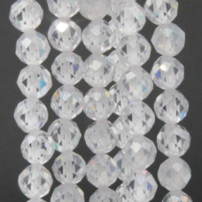 Zirconi tondi sfac. 4 mm trasparenti grado A++ filo 40 cm Zirconi tondi sfac. 4 mm trasparenti grado A++ filo 40 cm