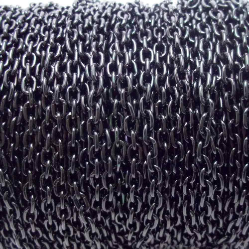 CATENA IN ALLUMINIO OVALE NERA 1 METRO