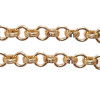 Catena in alluminio tonda intagliata oro 6 mm conf.1 metro