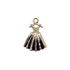 Charms vestitino nero  20x14 mm nero pacco 10 pz