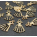 Charms vestitino nero  20x14 mm nero pacco 10 pz