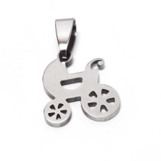 Charms Carrozzina acciaio 19 mm pacco 1 pezzo