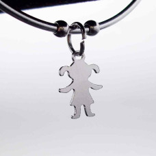Charms bambina 16 mm pacco 10 pezzi Charms bambina 16 mm pacco 10 pezzi