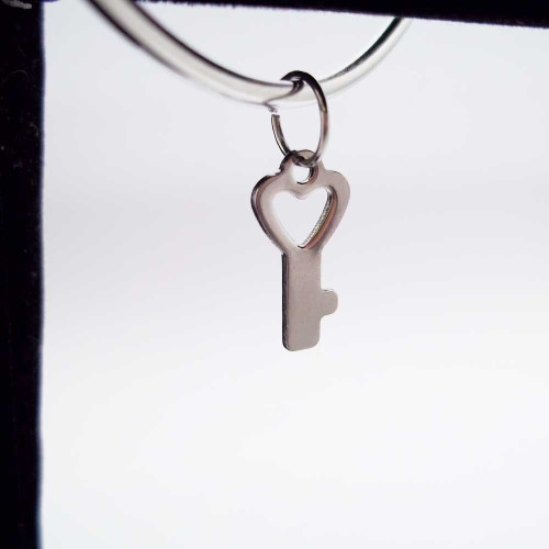 Charms in acciaio chiave 11 mm pacco da 10 pezzi