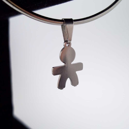 10 pezzi Charms acciaio 15 mm Bimbo 