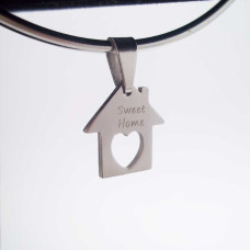 10 pezzi Charms casetta scritta Sweet Home 15 mm 