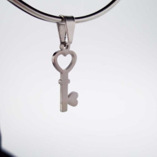 Charms acciaio chiavetta 17 mm 2 pz