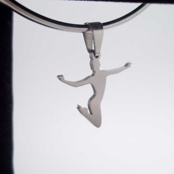 Charms acciaio della felicità 20 mm 2 pz