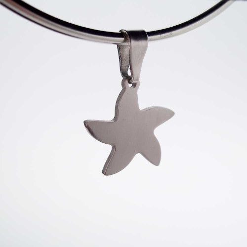 10 PEZZI Charms acciaio stella Marina 15 mm 