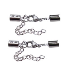 Chiusura completa in acciaio regolabile finale 4 mm pacco 1 pz Chiusura completa in acciaio regolabile finale 4 mm pacco 1 pz