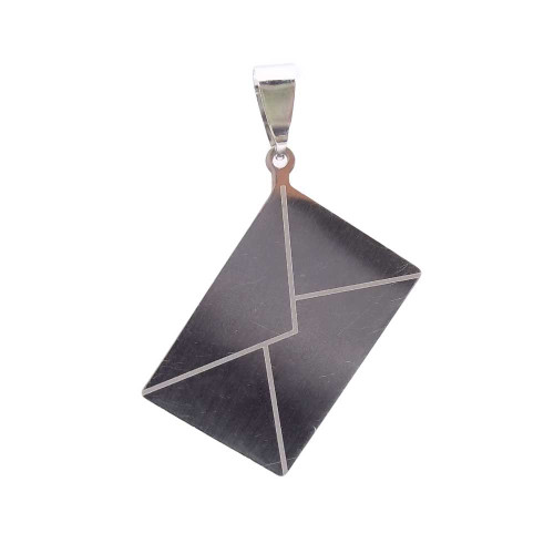 CIONDOLO IN ACCIAIO BUSTA LETTERE 30x20 MM 1 PZ