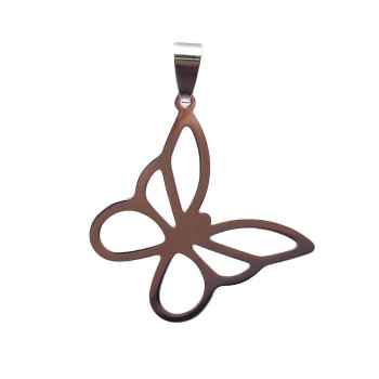 CIONDOLO IN ACCIAIO FARFALLA STILE TIFFANY 28x35 MM 1 PZ