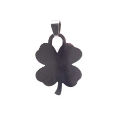 CIONDOLO IN ACCIAIO QUADRIFOGLIO 35x25 MM 1 PEZZO