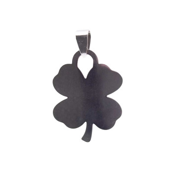CIONDOLO IN ACCIAIO QUADRIFOGLIO 35x25 MM 1 PEZZO