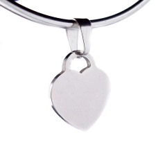 Ciondolo cuore acciaio 25 mm pacco da 1 pezzo Ciondolo cuore acciaio 25 mm pacco da 1 pezzo