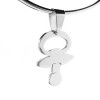 Ciondolo acciaio ciuccio 24 mm pacco 1 pezzo