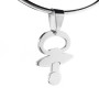 Ciondolo acciaio ciuccio 24 mm pacco 1 pezzo