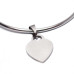 Ciondolo cuore acciaio 25 mm pacco da 1 pezzo