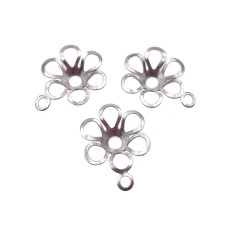 Coppette acciaio fiore con asola 12 mm pacco 10 pezzi Coppette acciaio fiore con asola 12 mm pacco 10 pezzi