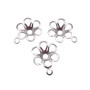 Coppette acciaio fiore con asola 12 mm pacco 10 pezzi