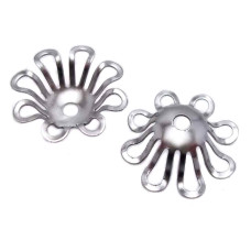 Coppette in acciaio 14 mm filigranata pacco 10 pezzi Coppette in acciaio 14 mm filigranata pacco 10 pezzi