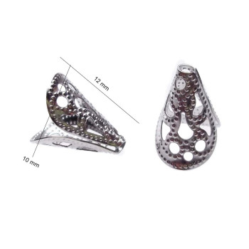 Coppette in acciaio decorate 12x10 mm pacco 4 pz