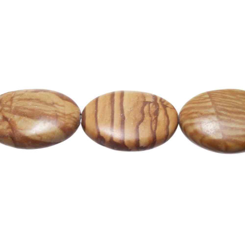 Diaspro jasper effetto legno liscio 20x14 mm pacco 10 pezzi 
