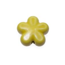 Perline flowers ceramica gialle 18 mm 1 pz Perline flowers ceramica gialle 18 mm 1 pz