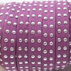 Laccetto in alcantara borchiato viola 10 mm pacco 1 metro