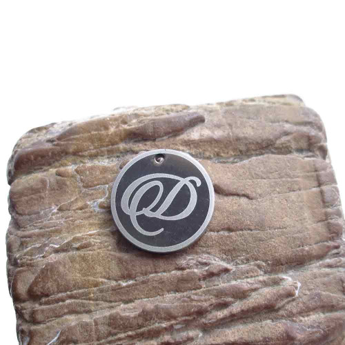 charms lettera D tonda 18 mm 5 pezzi