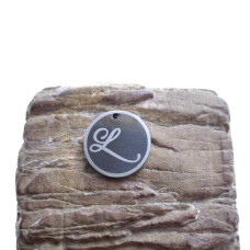 Charms lettera L tonda 18 mm 5 pezzi Charms lettera L tonda 18 mm 5 pezzi