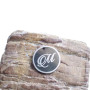 Charms lettera M tonda 18 mm 5 pezzi