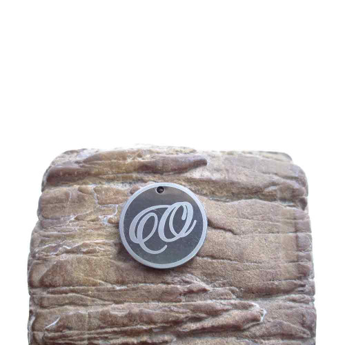 Charms lettera O tonda 18 mm 5 pezzi