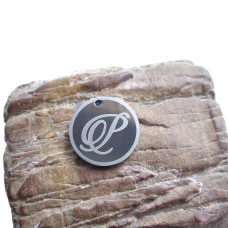 Charms lettera P tonda 18 mm 5 pezzi Charms lettera P tonda 18 mm 5 pezzi