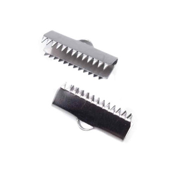 Finali in acciaio inox dentati 20x9 mm pacco 2 pz