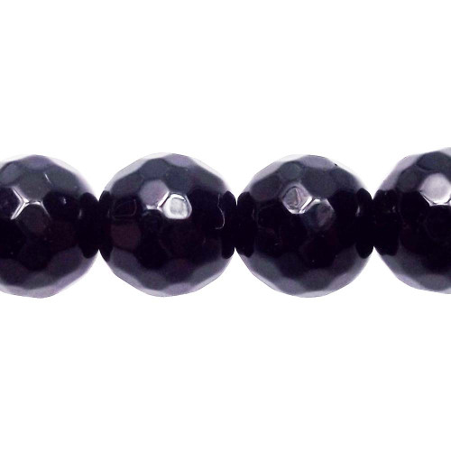 Onice nero tondo sfaccettato 10 mm filo 40 cm