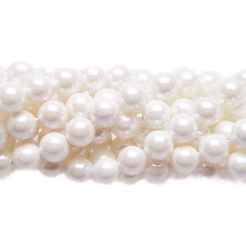 Perle di maiorca bianche lucido 4 mm filo 40 cm