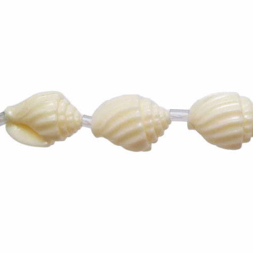 Conchiglie in resina bianco sporco 17x13 mm pacco 2 pezzi
