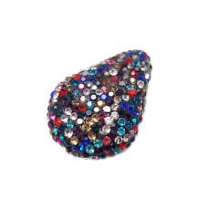 PERLINE PAVE' GOCCE CON STRASS COLORATE 28X19 MM 1 PZ