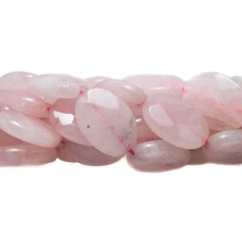 Quarzo rosa sfaccettato 19x13 mm pacco da 4  pezzi